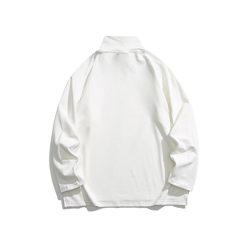 Sweatshirt herr med polokrage och raglanärmar