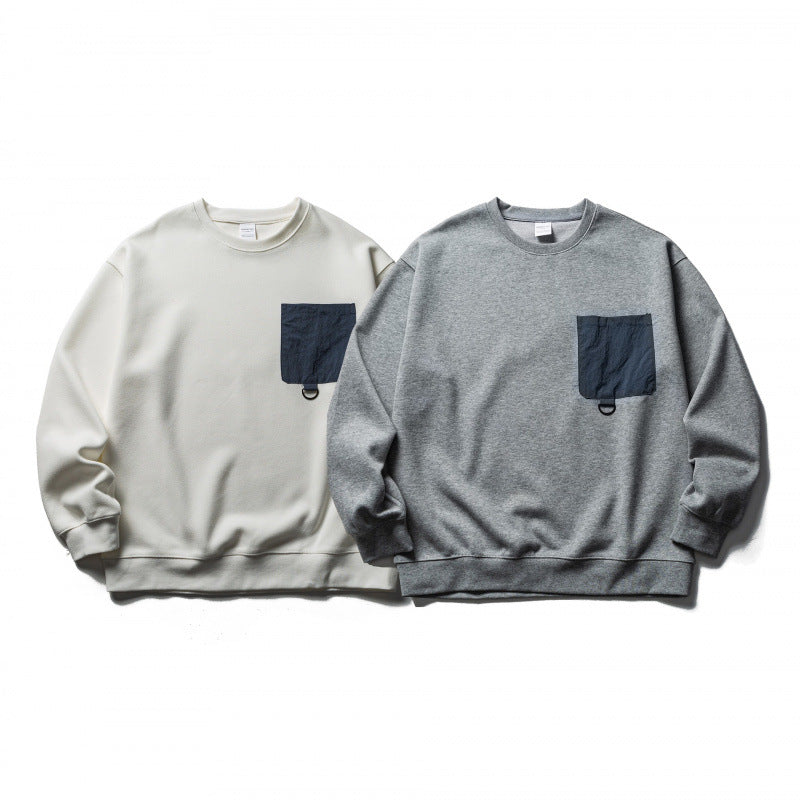 Sweatshirt herr med bröstficka och D-ring