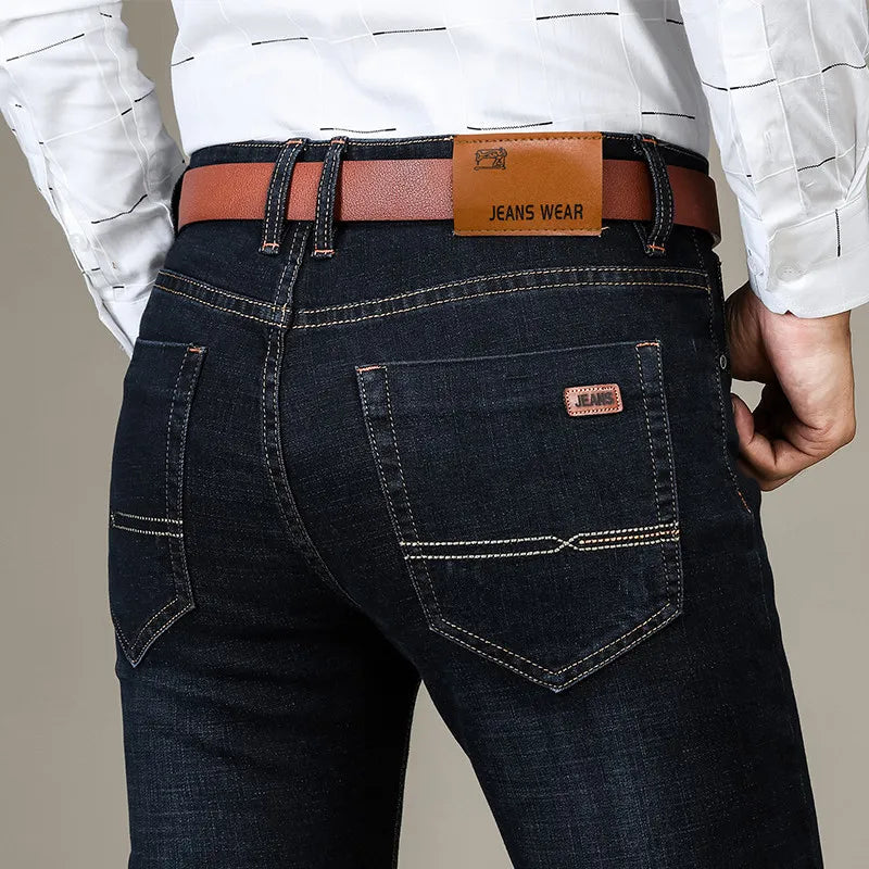 Jeans herr med rak passform och stretch