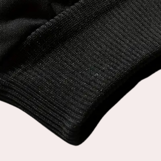 Sweatshirt herr med rund hals | Kontrastpaneler på axlar och ärmar | Avslappnad passform och ribbade kanter