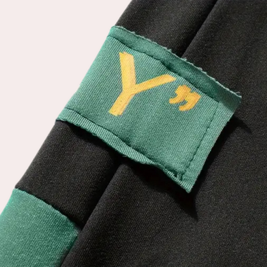 Sweatshirt herr med rund hals | Kontrastpaneler på axlar och ärmar | Avslappnad passform och ribbade kanter