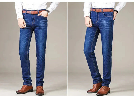 Jeans herr med rak passform och stretch