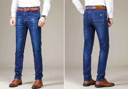 Jeans herr med rak passform och stretch
