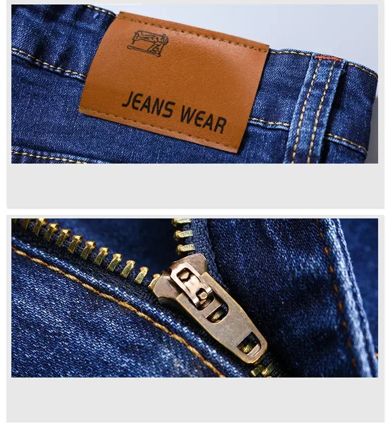 Jeans herr med rak passform och stretch
