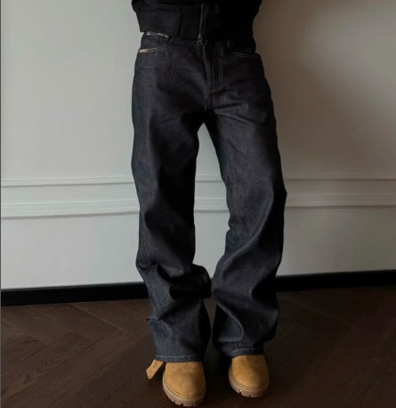 Vida jeans herr med raka ben och mörk tvätt