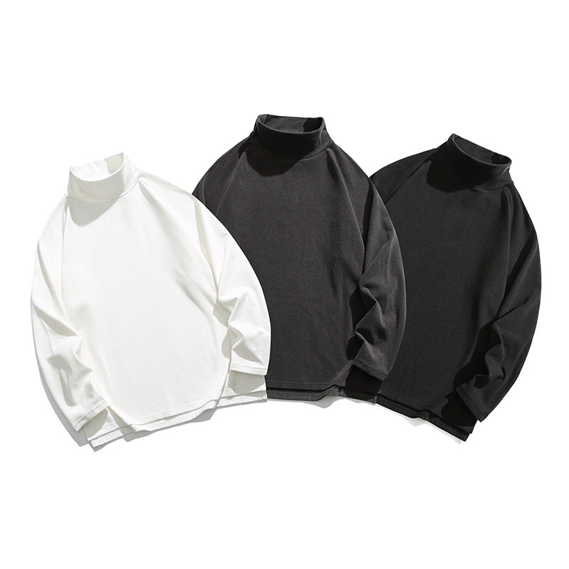 Sweatshirt herr med polokrage och raglanärmar