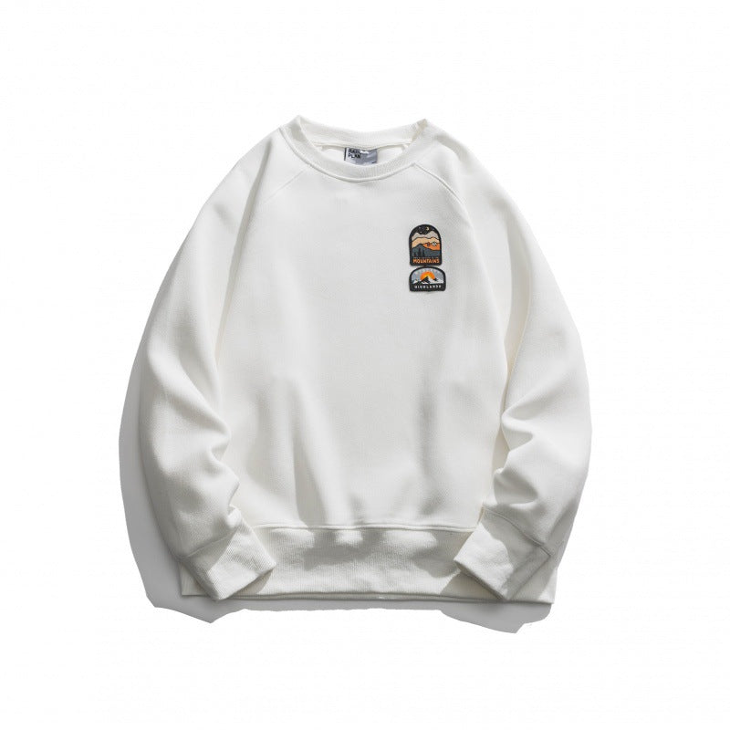 Sweatshirt herr med bergsmärke på bröstet