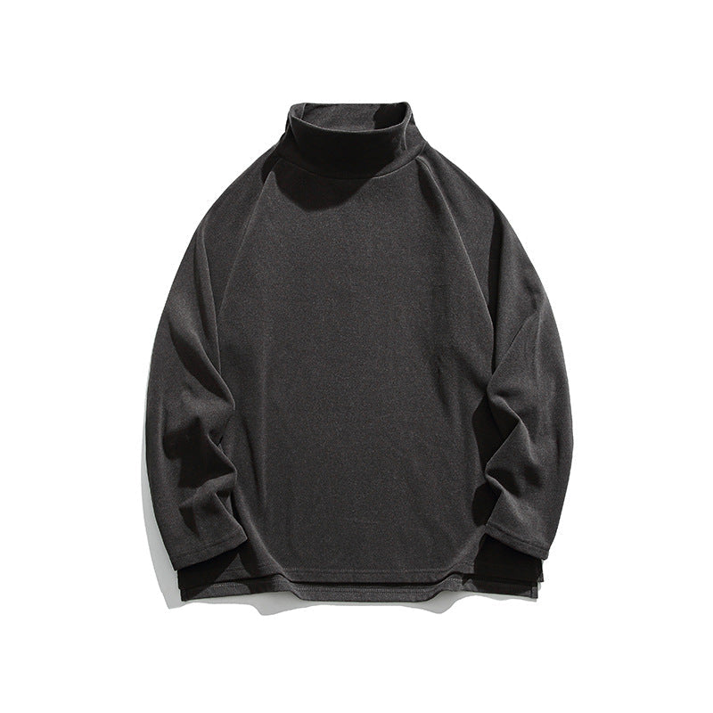 Sweatshirt herr med polokrage och raglanärmar