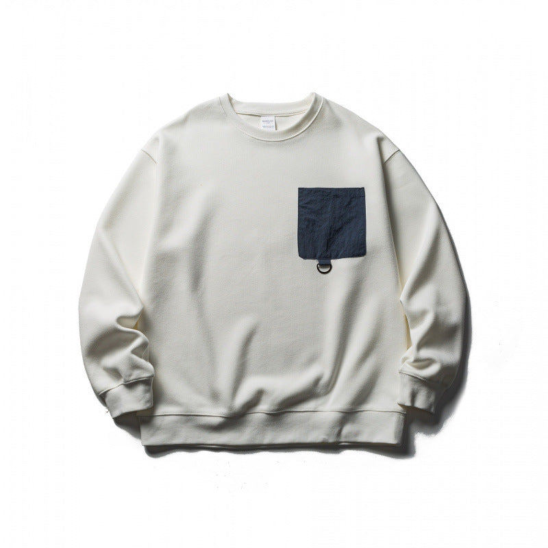 Sweatshirt herr med bröstficka och D-ring