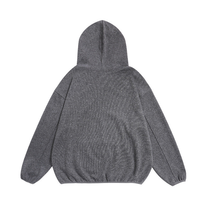 Melerad oversize hoodie herr med kängurufficka