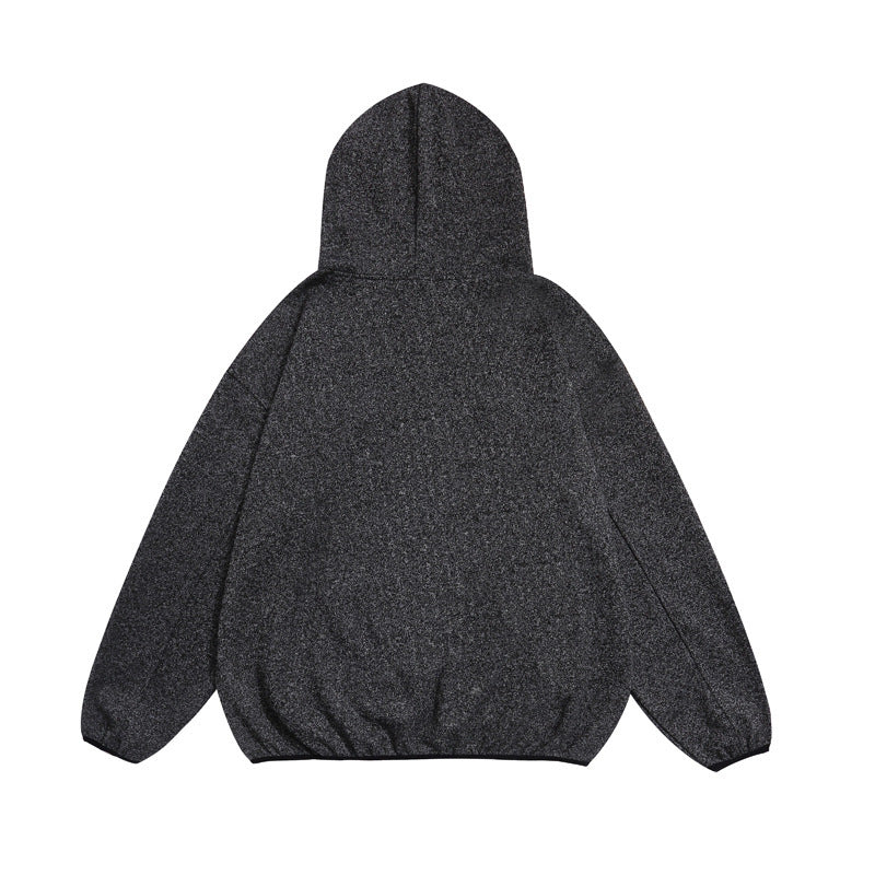 Melerad oversize hoodie herr med kängurufficka