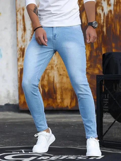 Skinny jeans herr med stretch