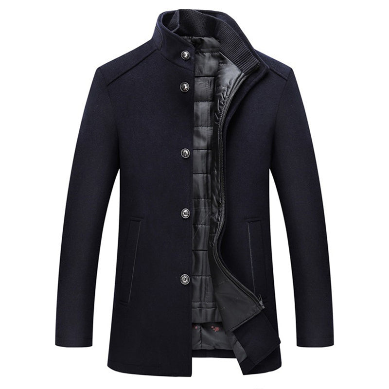 Rock herr med ståkrage och quiltad insats