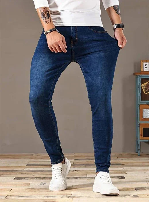 Skinny jeans herr med stretch