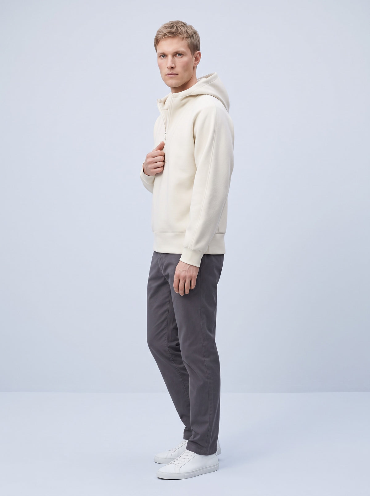 Boxig hoodie herr med förstärkt dragkedjeslå