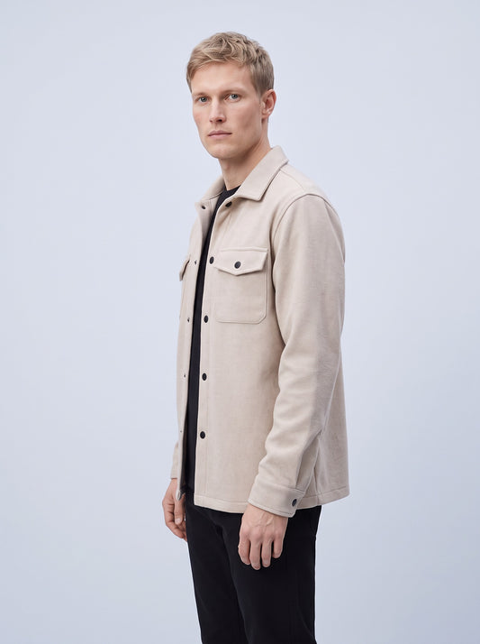 Overshirt herr med bröstfickor och ficklock | Mjukt foder på insidan | Skjortkrage och knappar hela vägen ner