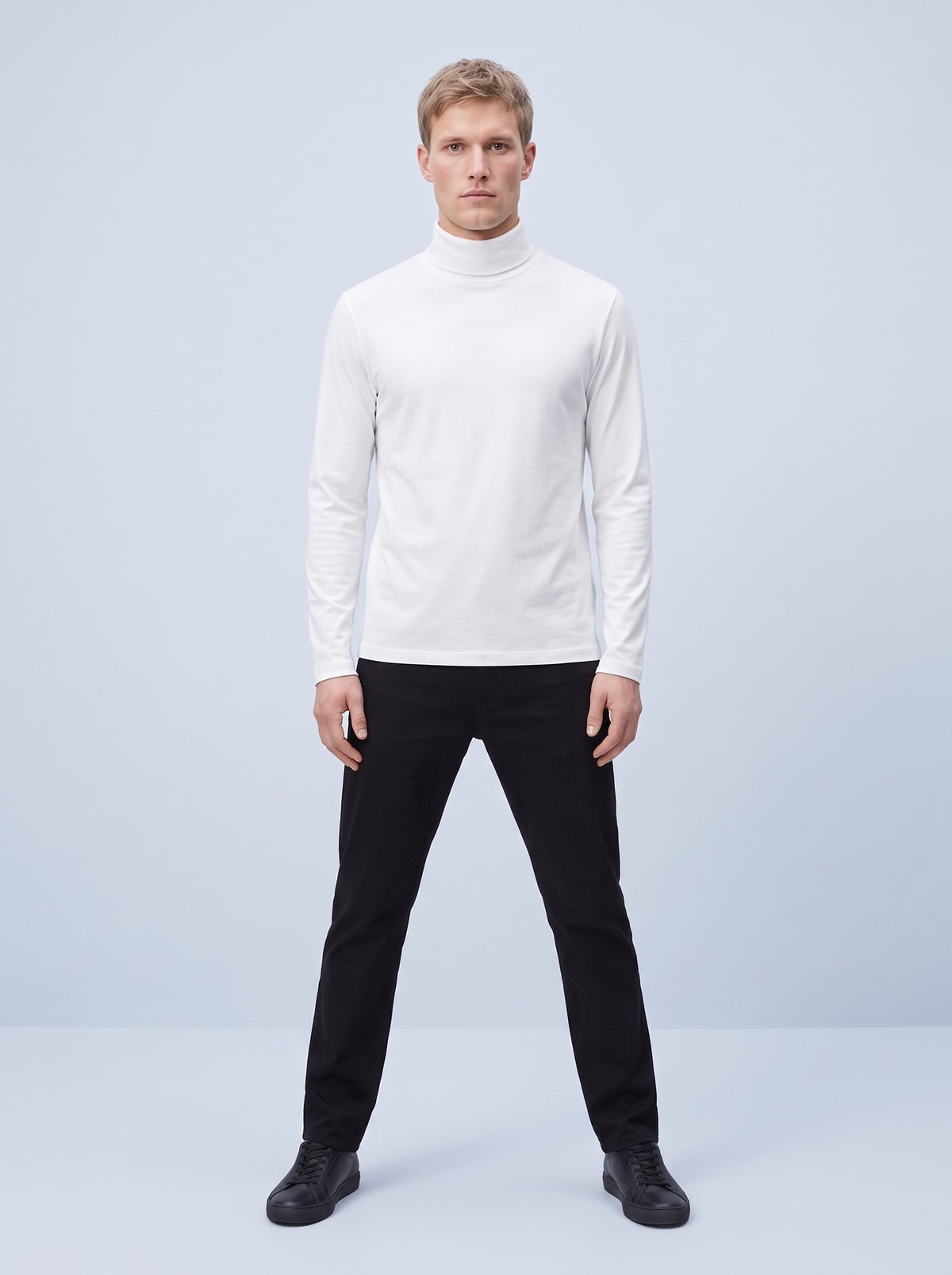 Sweatshirt herr med polokrage och raglanärmar